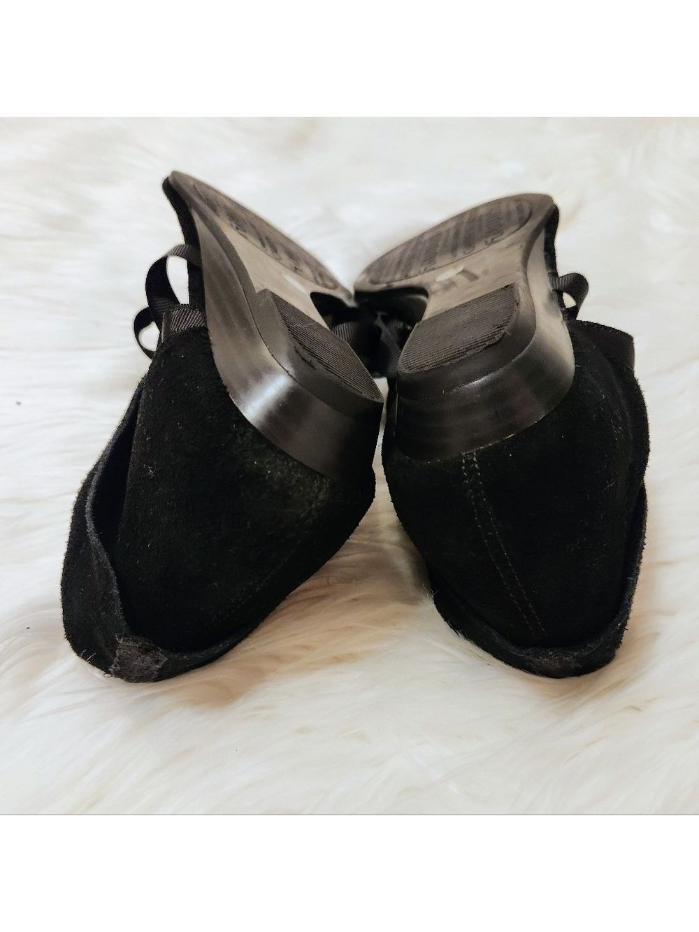 Chinese Laundry Black Suede Thong Flat Sandals Size 7.5 Medium - Picture 8 of 12